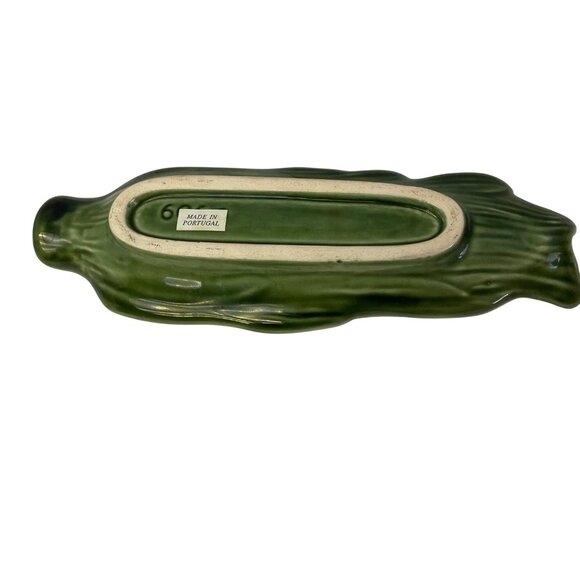 Vintage Corn-Shaped Ceramic Serving Dish Made In Portugal 8 1/2" - Picture 4 of 14